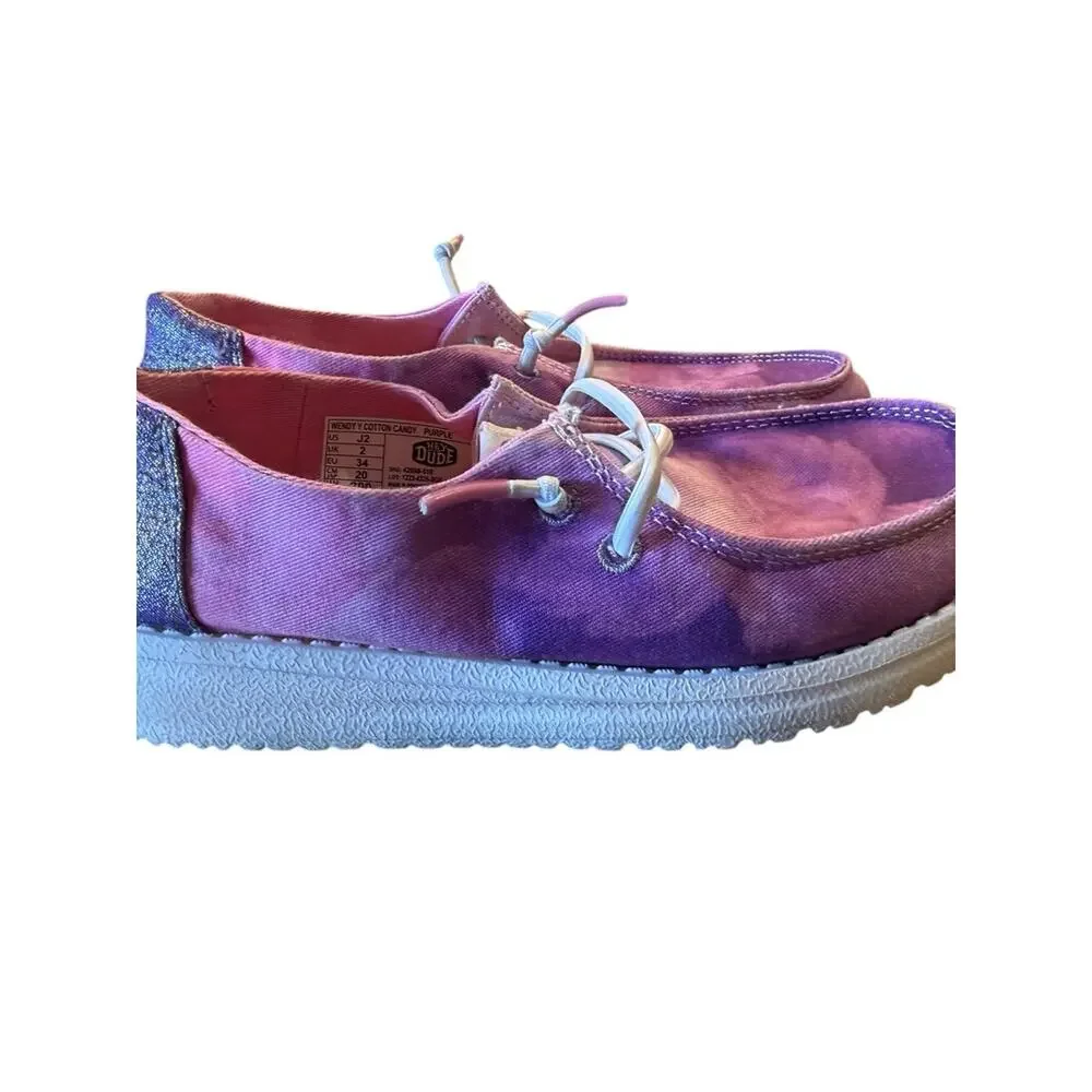 Hey Dude Pink & Purple Tie-Dye Casual Shoes Girls Size J2